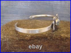 Small Native American Sterling Silver & Sonoran Turquoise Bracelet