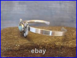 Small Native American Sterling Silver & Sonoran Turquoise Bracelet