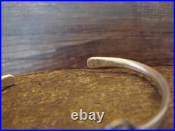 Small Native American Sterling Silver & Sonoran Turquoise Bracelet