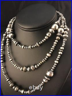 Southwestern Sterling Silver Pearls Mixed Beads 48 Necklace 92348