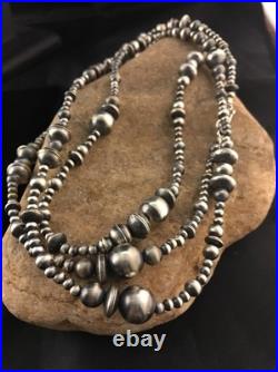 Southwestern Sterling Silver Pearls Mixed Beads 48 Necklace 92348