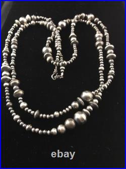 Southwestern Sterling Silver Pearls Mixed Beads 48 Necklace 92348