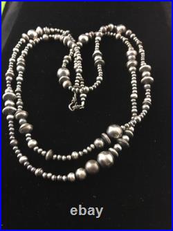 Southwestern Sterling Silver Pearls Mixed Beads 48 Necklace 92348
