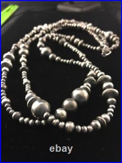 Southwestern Sterling Silver Pearls Mixed Beads 48 Necklace 92348