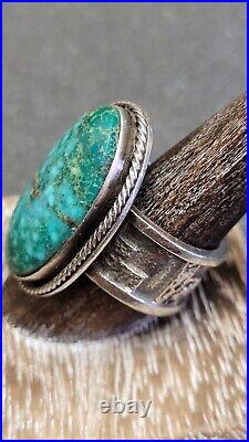 Spectacular Kevin Yazzie Navajo. 925 Sterling Silver Birdseye Turquoise Ring