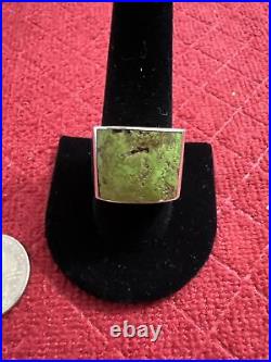 Square Chimney Butte Navajo Sterling Silver Ring Size 9.5 Men