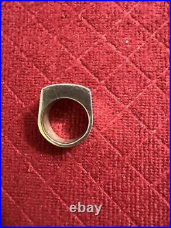 Square Chimney Butte Navajo Sterling Silver Ring Size 9.5 Men