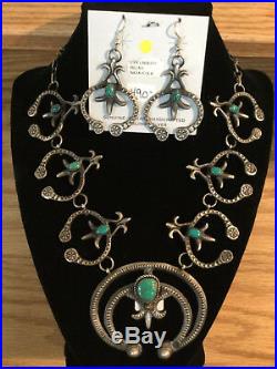 Squash Blossom And Matching Earrings Set