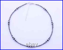 Sterling Silver Dainty Delicate Southwestern Navajo Pearls Beaded Wave Necklace