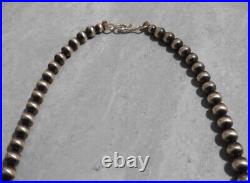 Sterling Silver Genuine Navajo Pearl Necklace Hand Strung 5mm 30