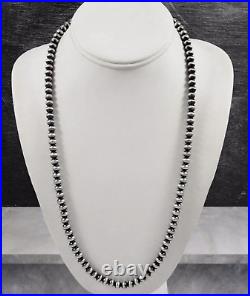Sterling Silver Genuine Navajo Pearl Necklace Hand Strung 6mm 30