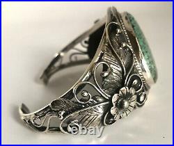 Sterling Silver Native American Turquoise Cuff Bracelet 40.37 Grams Total