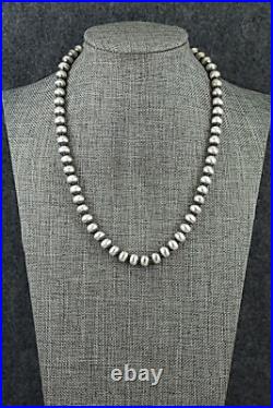 Sterling Silver Navajo Pearl Necklace 16 Dorinda Mariano