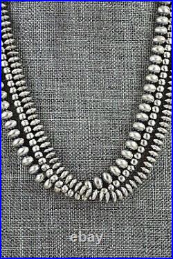 Sterling Silver Navajo Pearl Necklace 18 Dorinda Mariano