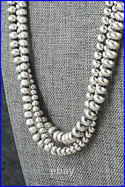 Sterling Silver Navajo Pearl Necklace 20 Dorinda Mariano