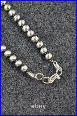 Sterling Silver Navajo Pearl Necklace 20 Dorinda Mariano