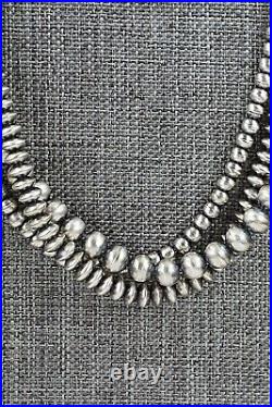 Sterling Silver Navajo Pearl Necklace 24 Dorinda Mariano