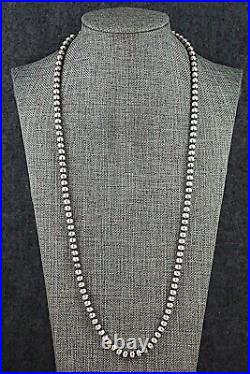 Sterling Silver Navajo Pearl Necklace 24 Dorinda Mariano