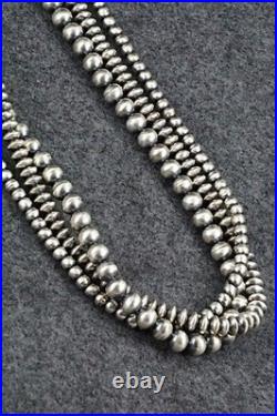 Sterling Silver Navajo Pearl Necklace 24 Dorinda Mariano