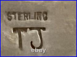 Sterling Silver Navajo bracelet marked TJ