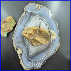 Sterling Silver Southwestern Style 3 mm Navajo Pearl Beads 18-20 Necklace