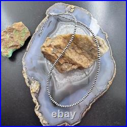 Sterling Silver Southwestern Style 3 mm Navajo Pearl Beads 18-20 Necklace