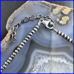 Sterling Silver Southwestern Style 3 mm Navajo Pearl Beads 18-20 Necklace