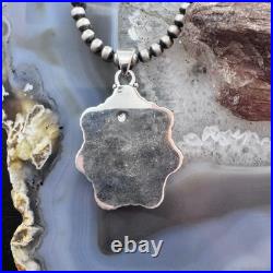 Sterling Silver Southwestern Style Composite American Turquoise Cluster Pendant