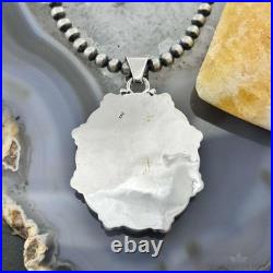 Sterling Silver Southwestern Style Mohave Turquoise Cluster Pendant For Women