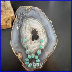 Sterling Silver Southwestern Style Mohave Turquoise Naja Necklace For Women