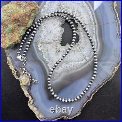 Sterling Silver Southwestern Style Navajo Pearl Beads 4 mm Necklace 16-18