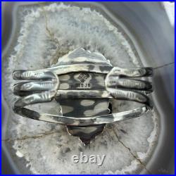 Sterling Southwestern Style Large Teardrop Charoite Decorated Bracelet For Women