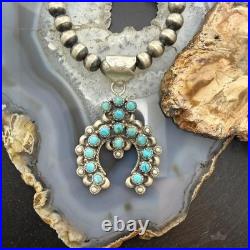 Sterling Southwestern Style Multi Turquoise Decorated Naja Pendant For Women