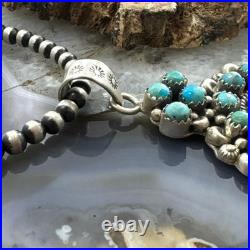 Sterling Southwestern Style Multi Turquoise Decorated Naja Pendant For Women