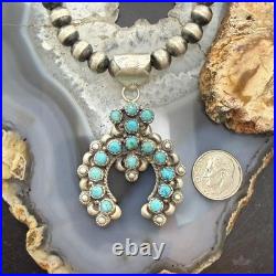 Sterling Southwestern Style Multi Turquoise Decorated Naja Pendant For Women