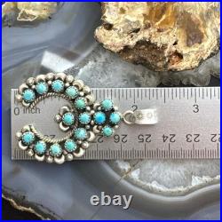 Sterling Southwestern Style Multi Turquoise Decorated Naja Pendant For Women