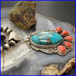 Sterling Southwestern Style Oval Shattuckite & Spiny Oyster Decorated Pendant