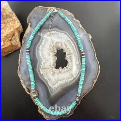 Sterling Southwestern Style Turquoise Beads & Sterling Beads 18-20 Necklace