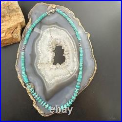 Sterling Southwestern Style Turquoise Beads & Sterling Beads 18-20 Necklace