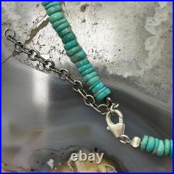 Sterling Southwestern Style Turquoise Beads & Sterling Beads 18-20 Necklace