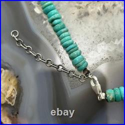 Sterling Southwestern Style Turquoise Beads & Sterling Beads 18-20 Necklace