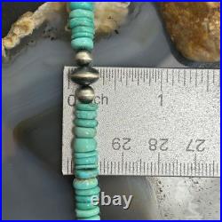 Sterling Southwestern Style Turquoise Beads & Sterling Beads 18-20 Necklace