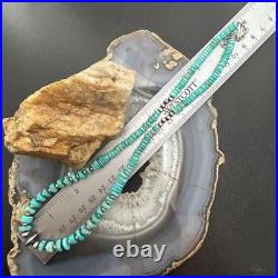 Sterling Southwestern Style Turquoise Beads & Sterling Beads 18-20 Necklace