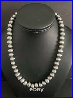 Sterling silver 10 mm bead necklace