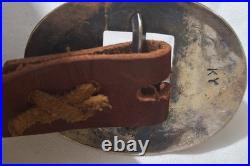 Sterling silver Navajo concho belt for men, Native American style