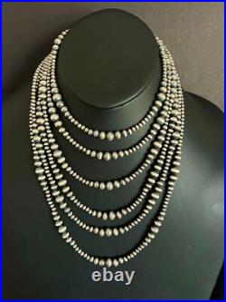 Sterling silver bead necklace