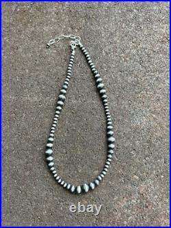 Sterling silver bead necklace