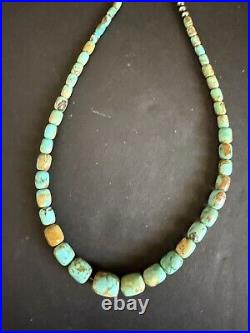 Sterling silver turquoise Bead necklace 16 inch