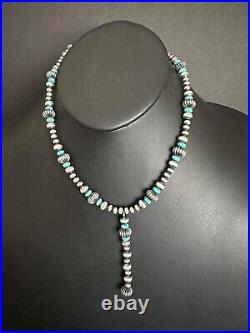Sterling silver turquoise necklace 22 inch