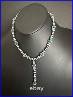 Sterling silver turquoise necklace 22 inch